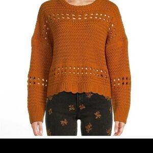 Talisman open weaved cropped sweater oversized